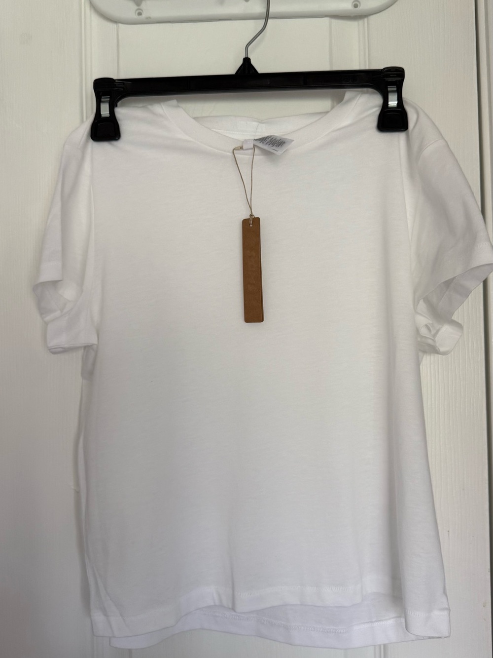 SKIMS White Cotton Jersey Crew Neck T-Shirt Tee Short Sleeve NWT Size Medium